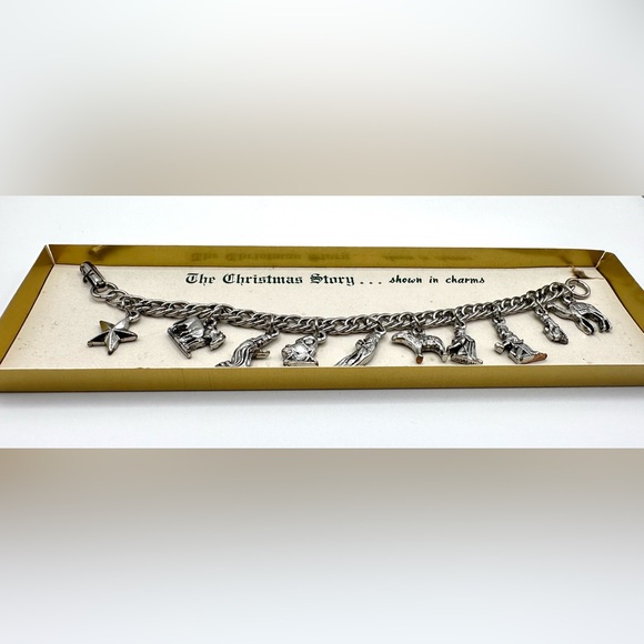 Vintage ‘The Christmas Story-shown in charms’ Bracelet Original Presention Box - Picture 5 of 10
